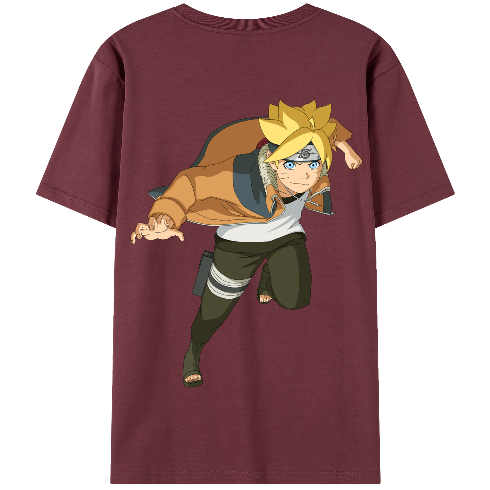 （画像用） NARUTO -ナルト- うずまき ナルト Uzumaki Naruto 綿100％半袖Tシャツ（背面プリント）
